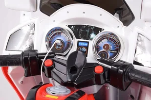 Super-Toys MEGA WIELKI MOTOR HERO Z DŹWIĘKAMI NA POMPOWANYCH KOŁACH NOWOŚĆ / 8815 12 V CH-8815-AIR-BIAŁY - Pojazdy elektryczne dla dzieci - miniaturka - grafika 10