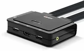 Kable - Lindy 42347 2 porty HDMI 18G, USB typ C, USB 2.0 & Audio Cable KVM Switch 025.42347 - miniaturka - grafika 1