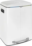 Kosze na śmieci - Wenko Kosz na śmieci w kolorze białym Primo z 2 pojemnikami wewnętrznymi o pojemności 20 l oraz pedałem otwierającym pokrywę marka  B07C58BP4Y - miniaturka - grafika 1