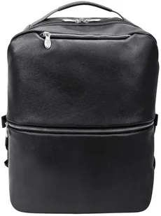 McKlein Czarny plecak i torba podróżna East Side ze skóry naturalnej na laptopa 17" - Torby na laptopy - miniaturka - grafika 2