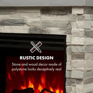 Klarstein Lienz, , 1800 W, jasnoszary FP6-Kaprun-GR - Kominki elektryczne - miniaturka - grafika 6