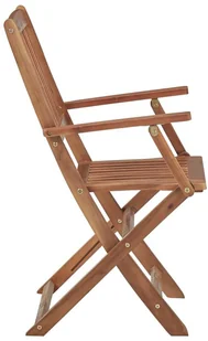 vidaXL Składane krzesła ogrodowe z poduszkami, 2 szt., drewno akacjowe 3064610 - Fotele i krzesła ogrodowe - miniaturka - grafika 5