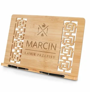 Murrano Pulpit drewniany podstawka z grawerem dla niego na imieniny PULP-BMB-026 - Gadżety dla niej i dla niego - miniaturka - grafika 2