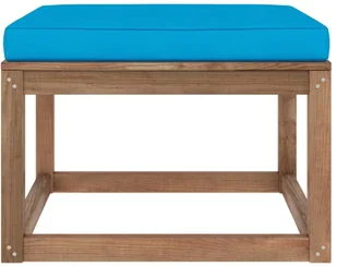 VidaXL Lumarko Podnóżek ogrodowy z jasnoniebieską poduszką 3067264 VidaXL - Pufy i podnóżki - miniaturka - grafika 2