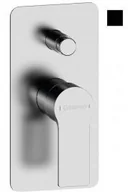 Baterie podtynkowe - Sapho PAX bateria prysznicowa podtynkowa 2 funkcje czarny mat XA42/15 - miniaturka - grafika 1