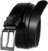 Paski - Cavaldi 4U Lumarko Klasyczny Pasek Ze Srebrną Klamrą, Model Unisex, Skóra Ekologiczna BOM-P2-130 BLACK Rov - miniaturka - grafika 1