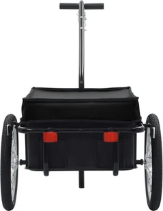 VidaXL Przyczepa rowerowa transportowa, 155x61x83 cm, stalowa, czarna 91771 VidaXL - Akcesoria rowerowe - miniaturka - grafika 4