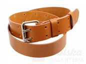 Paski - WIREX (PL) Wojskowy Pas Męski Skórzany OFICER RUBIN (PL) Skóra Licowa JASNY BRĄZ Super Wytrzymały Gładki PR2K - miniaturka - grafika 1