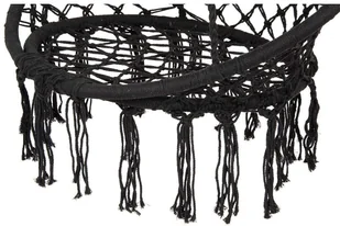 ROYOKAMP Hamak ażurowy fotel wiszący 80x60cm luxe z poduszką czarny vic-24068-0 - Hamaki - miniaturka - grafika 10