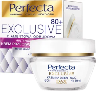 Perfecta Exclusive  Diamentowa Odbudowa Multiregenerujący krem przeciwzmarszczkowy 80+ 50ml - Kremy do twarzy - miniaturka - grafika 2