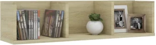 vidaXL vidaXL Półka ścienna na płyty CD, dąb sonoma, 75x18x18 cm - Półki do salonu - miniaturka - grafika 2