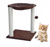 Drapaki dla kotów - Stojący hamak legowisko drapak dla kota brązowy - miniaturka - grafika 1