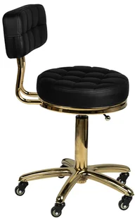 TABORET KOSMETYCZNY GOLD AM-961 CZARNY 131989 - Krzesła i taborety kosmetyczne - miniaturka - grafika 3