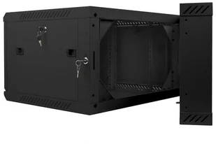 Lanberg Szafa wisząca dwusekcyjna 19 6U czarna WF02-6606-10""B (WF02-6606-10B) - Szafy rack - miniaturka - grafika 3