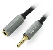 Kable - Kruger&Matz Kruger Matz Przewód wtyk Jack 3,5mm - gniazdo Jack 3,5mm stereo czarny - 1,8m LEC-16587 - miniaturka - grafika 1