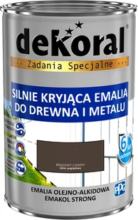 Dekoral Emalia Ftalowa  Emakol Strong Brązowy Ciemny Pojemność 0,9 L - Emalie - miniaturka - grafika 2