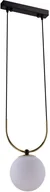 Lampy sufitowe - Amplex LAMPA wisząca BALOS 0407 loftowa OPRAWA szklana kula ball zwis industrialny czarny złoty 0407 - miniaturka - grafika 1