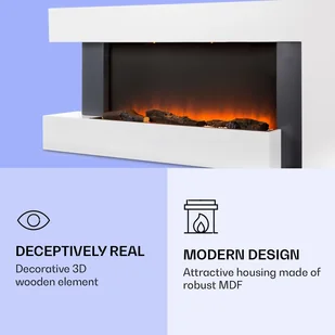 Klarstein Klarstein Studio Light & Fire 2 Smart kominek 1000/2000W MDF sterowanie przez Wi-Fi ACO7-Studio L&F 2 B - Kominki elektryczne - miniaturka - grafika 5