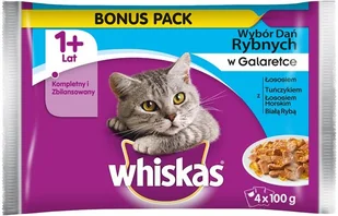Whiskas RYBNE DANIA GALARETKA 4X100G 251271 - Mokra karma dla kotów - miniaturka - grafika 5