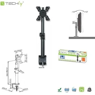 Techly Techly Uchwyt biurkowy LCD/LED 13-30cali pionowy 15kg regulowana wysokoć AJTEYL000301177 - Uchwyty do monitorów - miniaturka - grafika 2
