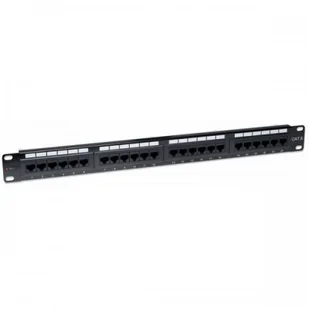 Techly Patch panel 1U UTP 24xR J45 Cat.6, czarny 22892 - Akcesoria do szaf serwerowych - miniaturka - grafika 3