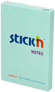 STICKN Notes samoprzylepny niebieski pastelowy 76x51mm - Szkolne artykuły papiernicze - miniaturka - grafika 2