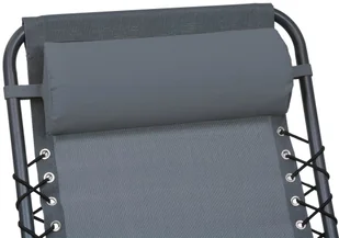 vidaXL vidaXL Poduszka zagłówek na krzesło, szara, 40x7,5x15 cm, textilene - Poduszki na krzesła - miniaturka - grafika 2