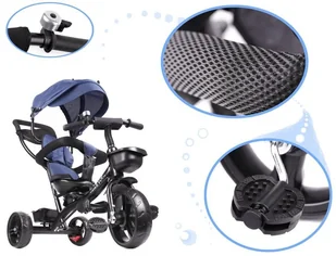 TRIKE Ikonka Rowerek trójkołowy Fix Lite granatowy KX6200_1 - Rowerki trójkołowe - miniaturka - grafika 2