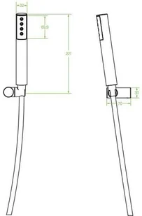 Laveo Pretto Zestaw prysznicowy punktowy grafit NLP10AD - Zestawy prysznicowe - miniaturka - grafika 4