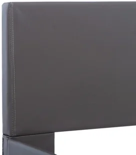 vidaXL Rama łóżka z LED, szara, sztuczna skóra, 160 x 200 cm - Łóżka - miniaturka - grafika 6