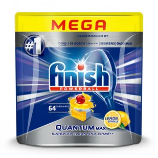 Finish Quantum Max tabletki do zmywarki 64 sztuk cytrynowe - Środki do kuchni i łazienki - miniaturka - grafika 6