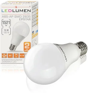 LEDlumen Żarówka LED CCD WW A65-AP, E27, 15 W, barwa biała ciepła - Żarówki LED - miniaturka - grafika 6