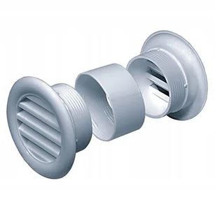 Parkanex Drzwiowa Okrągła Tworzywo Fi 40 Biała - Kratki wentylacyjne - miniaturka - grafika 2