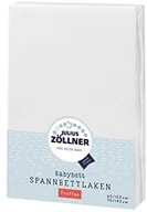 Prześcieradła dla dzieci - Zollner Julius prześcieradło frotte z gumką na łóżko dziecięce, wymiary: 60 x 120 cm / 70 x 140 cm biały - miniaturka - grafika 1