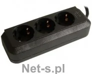 Listwy zasilające - Brennenstuhl Eco black 3x (1158620015) - miniaturka - grafika 1