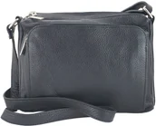 Torebki damskie - Barberini's Listonoszka z kieszeniami - Czarna 633-1 - miniaturka - grafika 1