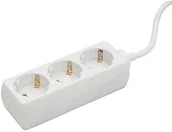 Przedłużacze i rozgałęźniki - HBF as - Schwabe z trzema gniazdami z ochroną przed dziećmi, biały - miniaturka - grafika 1