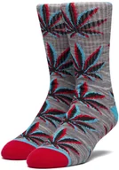 Skarpetki męskie - HUF skarpetki STATIC PLANTLIFE SOCKS Grey Heather - miniaturka - grafika 1