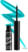 Eyelinery - NYX professional makeup Professional Makeup - Epic Wear Mettalic - Eye & Body Liquid Liner - Wodoodporny, metaliczny liner do oczu i ciała - 3,5 ml - 06 - TEAL METAL - miniaturka - grafika 1