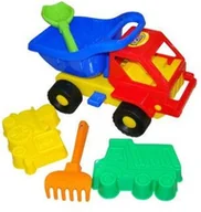 Zabawki do piasku - Polesie 2785 Zestaw Nr 41 wywrotka + foremki + lokomotywa szufelka grabki - miniaturka - grafika 1