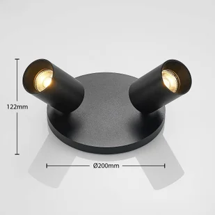 ARCCHIO Arcchio Ipega spot sufitowy, 2-punktowy, czarny - Lampy sufitowe - miniaturka - grafika 5