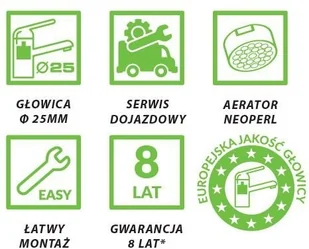 Laveo Polla biała/chrom (BAP_668D) - Baterie kuchenne - miniaturka - grafika 4