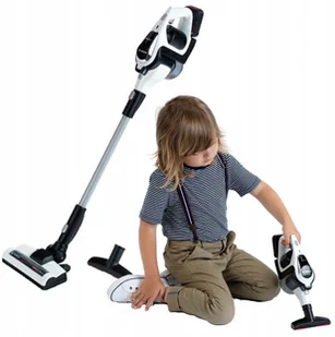 Theo Klein 6812 Bosch Unlimited odkurzacz z zasilaniem bateryjnym, z funkcją ssania i dźwięku, obrotowa dysza podłogowa z wałkiem bieżnym, wymiary: 16 cm x 16 cm x 80 cm - Zabawki AGD - miniaturka - grafika 2