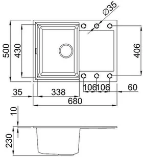 Elleci Easy 135 79 Aluminium - Zlewozmywaki - miniaturka - grafika 3