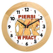 Zegary - Atrix Zegar drewniany solid dla pracoholika ATW300PP - miniaturka - grafika 1
