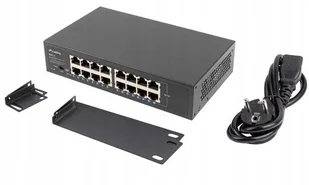Lanberg Switch Rack 10' 19' 16 Port 1GB Gigabit - Switche Lanberg Switch Rack 10' 19' 16 Port 1GB Gigabit - Switche - miniaturka - grafika 2