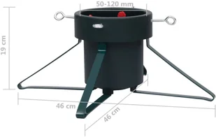 vidaXL Stojak pod choinkę, czarny, 46x46x19 cm vidaXL - Stojaki choinkowe - miniaturka - grafika 8