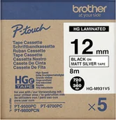 Papier do drukarek - Brother taśma HGEM931V5 HGe-M931V5 12mm (5szt.) HGEM931V5 - miniaturka - grafika 1