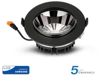 Oprawy, klosze i abażury - Downlight v-tac Oprawa V-TAC SAMSUNG CHIP 30W Czarna Uchylna VT-2-33 6400K 2400lm - miniaturka - grafika 1