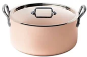 Garnki - De Buyer Garnek z pokrywką Inocuivre Tradition 5,4 D-6466-24 - miniaturka - grafika 1